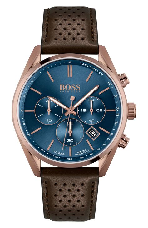 Hugo Boss Leather Watch Bands .